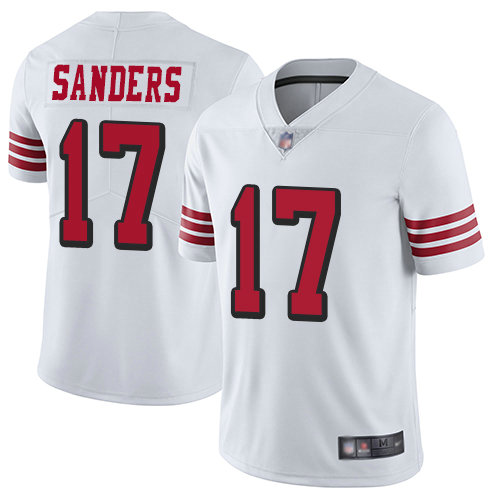 49ers #17 Emmanuel Sanders White Rush Youth Stitched Football Vapor Untouchable Limited Jersey