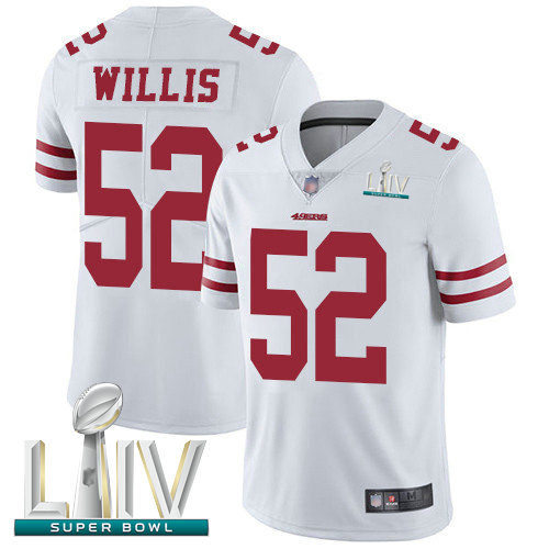 49ers #52 Patrick Willis White Super Bowl LIV Bound Youth Stitched Football Vapor Untouchable Limited Jersey