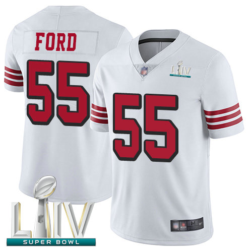 49ers #55 Dee Ford White Rush Super Bowl LIV Bound Youth Stitched Football Vapor Untouchable Limited Jersey