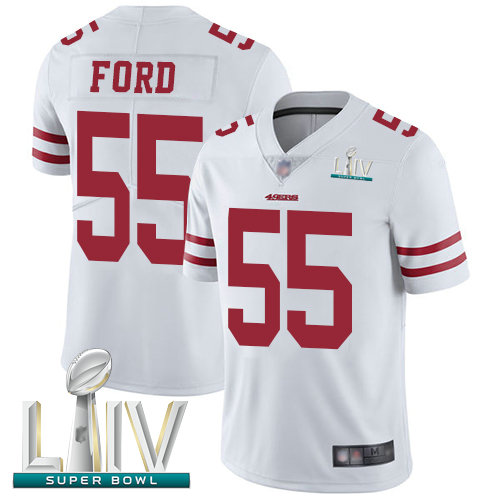 49ers #55 Dee Ford White Super Bowl LIV Bound Youth Stitched Football Vapor Untouchable Limited Jersey
