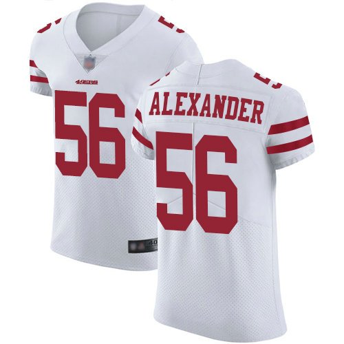 49ers #56 Kwon Alexander White Men's Stitched Football Vapor Untouchable Elite Jersey