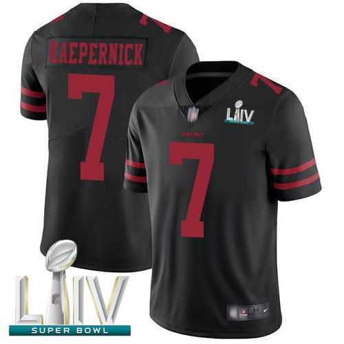 49ers #7 Colin Kaepernick Black Alternate Super Bowl LIV Bound Youth Stitched Football Vapor Untouchable Limited Jersey