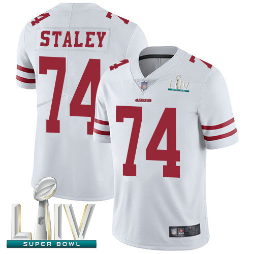 49ers #74 Joe Staley White Super Bowl LIV Bound Youth Stitched Football Vapor Untouchable Limited Jersey