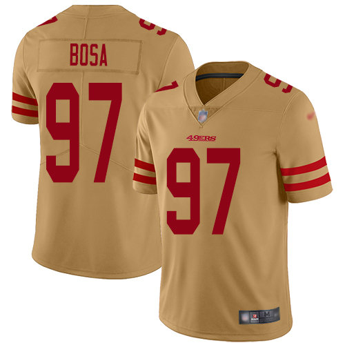 49ers #97 Nick Bosa Gold Youth Stitched Football Limited Inverted Legend Jersey