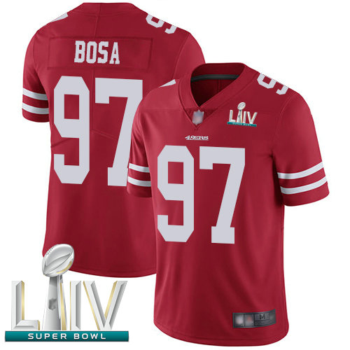 49ers #97 Nick Bosa Red Team Color Super Bowl LIV Bound Youth Stitched Football Vapor Untouchable Limited Jersey