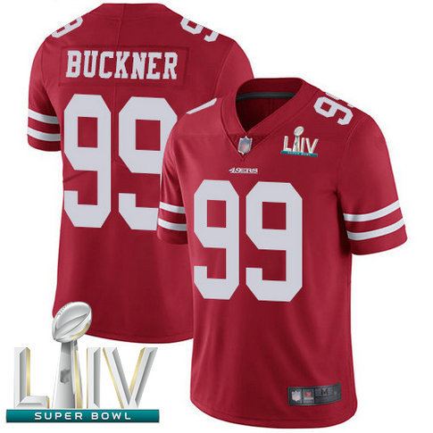 49ers #99 DeForest Buckner Red Team Color Super Bowl LIV Bound Youth Stitched Football Vapor Untouchable Limited Jersey
