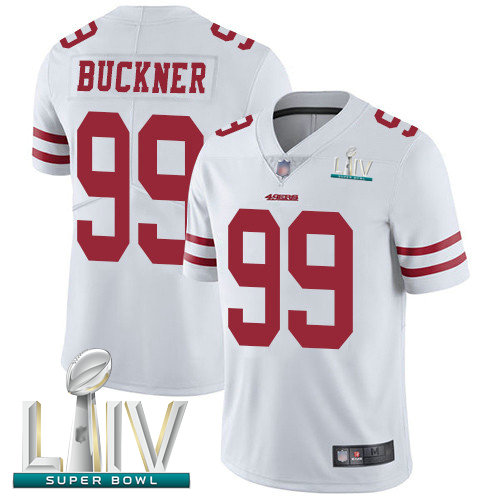 49ers #99 DeForest Buckner White Super Bowl LIV Bound Men's Stitched Football Vapor Untouchable Limited Jersey