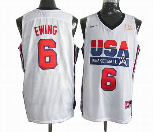 6# Patrick Ewing USA Basketball throwback Jersey