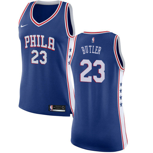 76ers #23 Jimmy Butler Blue Women's Basketball Swingman Icon Edition Jersey