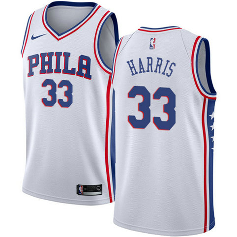 76ers #33 Tobias Harris White Basketball Swingman Association Edition Jersey