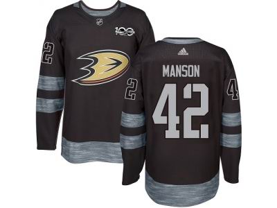 Adidas Anaheim Ducks #42 Josh Manson Black 1917-2017 100th Anniversary Jersey