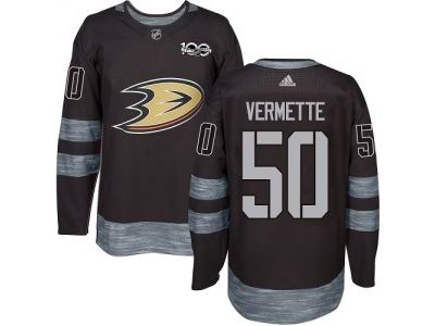 Adidas Anaheim Ducks #50 Antoine Vermette Black 1917-2017 100th Anniversary NHL Jersey