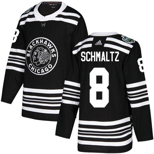 Adidas Blackhawks #8 Nick Schmaltz Black Authentic 2019 Winter Classic Stitched NHL Jersey