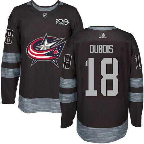 Adidas Blue Jackets #18 Pierr Luc Dubois Black 1917 to 2017 100th Anniversary Stitched NHL Jersey