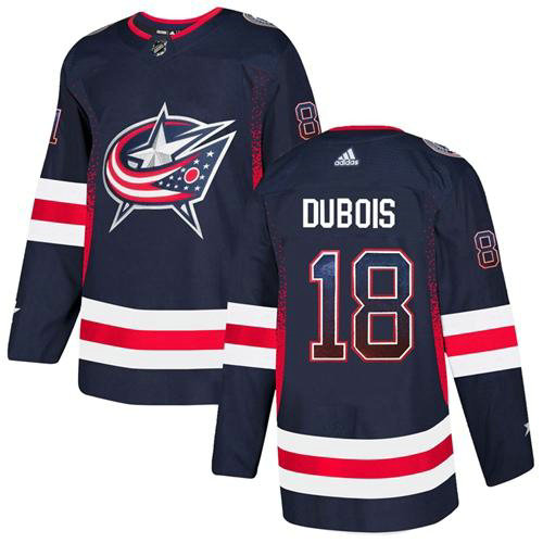 Adidas Blue Jackets #18 Pierre Luc Dubois Navy Blue Home Authentic Drift Fashion Stitched NHL Jersey