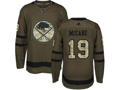 Adidas Buffalo Sabres #19 Jake McCabe Green Salute to Service NHL Jersey