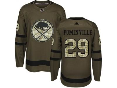 Adidas Buffalo Sabres #29 Jason Pominville Green Salute to Service NHL Jersey