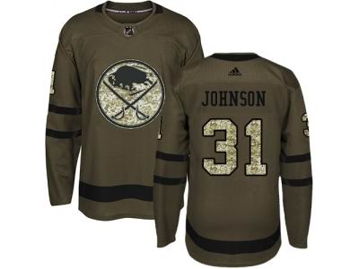 Adidas Buffalo Sabres #31 Chad Johnson Green Salute to Service NHL Jersey