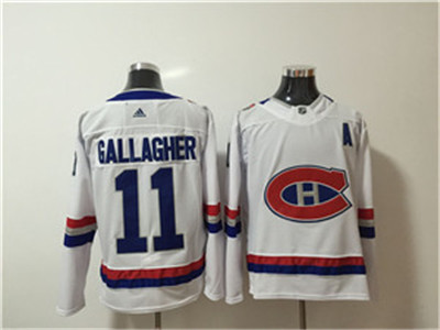 Adidas Canadiens #11 Brendan Gallagher White 2017 NHL 100 Classic Jersey