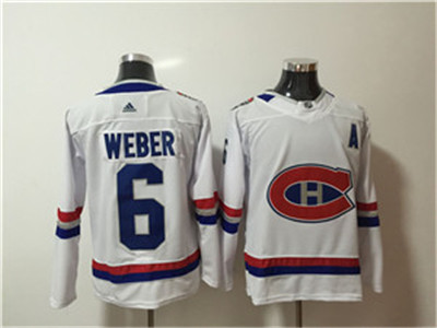 Adidas Canadiens #6 Shea Weber White 2017 NHL 100 Classic Jersey