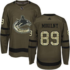 Adidas Canucks #89 Alexander Mogilny Green Salute to Service Stitched NHL Jersey