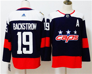 Adidas Capitals #19 Nicklas Backstrom Navy 2018 NHL Stadium Series  Jersey
