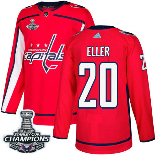 Adidas Capitals #20 Lars Eller Red Home Authentic Stanley Cup Final Champions Stitched NHL Jersey