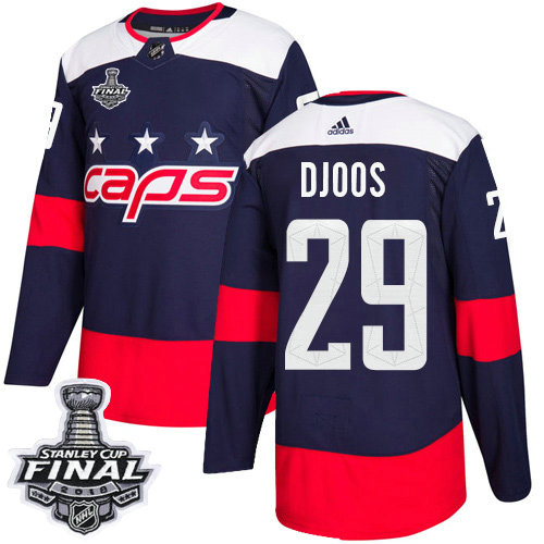 Adidas Capitals #29 Christian Djoos Navy Authentic 2018 Stadium Series Stanley Cup Final Stitched NHL Jersey