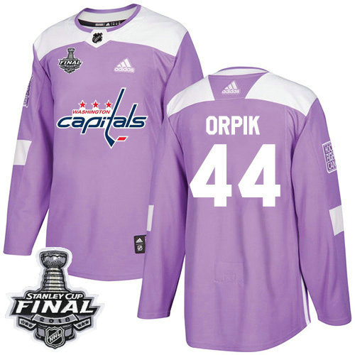 Adidas Capitals #44 Brooks Orpik Purple Authentic Fights Cancer 2018 Stanley Cup Final Stitched NHL Jersey