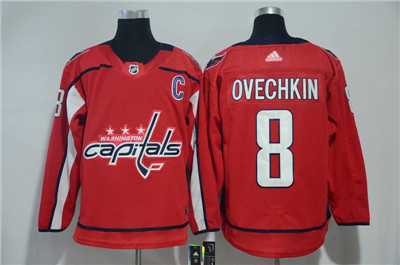 Adidas Capitals #8 Alexander Ovechkin Red Jersey