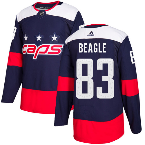 Adidas Capitals #83 Jay Beagle Navy Authentic 2018 Stadium Series Stitched NHL Jersey