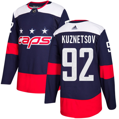 Adidas Capitals #92 Evgeny Kuznetsov Navy Authentic 2018 Stadium Series Stitched NHL Jersey
