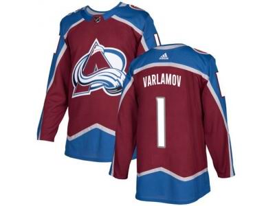 Adidas Colorado Avalanche #1 Semyon Varlamov Burgundy Home NHL Jersey