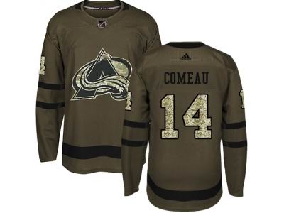 Adidas Colorado Avalanche #14 Blake Comeau Green Salute to Service NHL Jersey