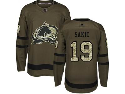 Adidas Colorado Avalanche #19 Joe Sakic Green Salute to Service NHL Jersey
