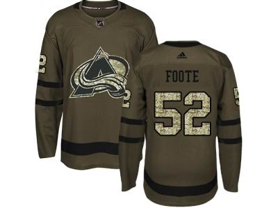 Adidas Colorado Avalanche #52 Adam Foote Green Salute to Service NHL Jersey