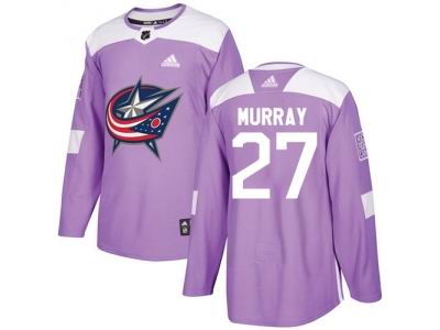 Adidas Columbus Blue Jackets #27 Ryan Murray Purple Authentic Fights Cancer Stitched NHL Jersey