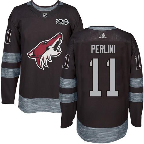 Adidas Coyotes #11 Brendan Perlini Black 1917 to 2017 100th Anniversary Stitched NHL Jersey