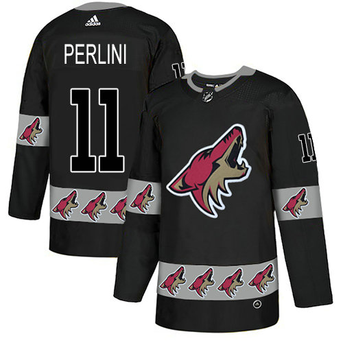 Adidas Coyotes #11 Brendan Perlini Black Authentic Team Logo Fashion Stitched NHL Jersey
