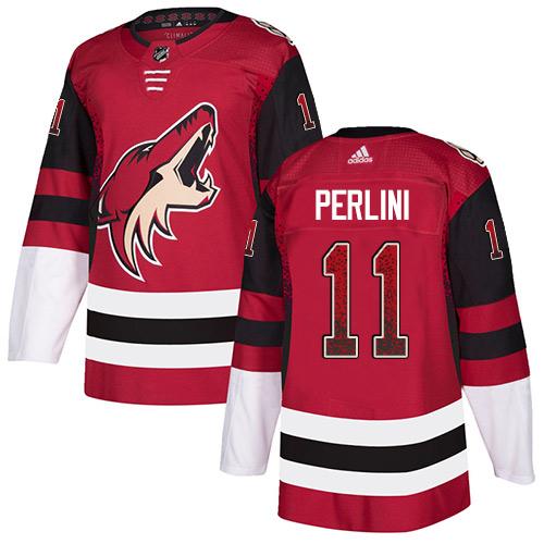 Adidas Coyotes #11 Brendan Perlini Maroon Home Authentic Drift Fashion Stitched NHL Jersey