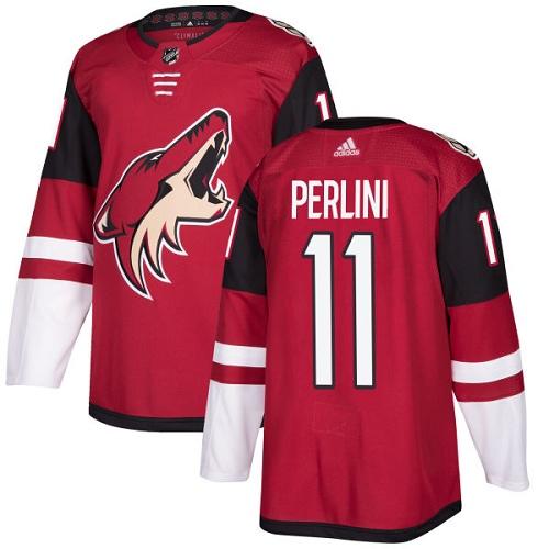 Adidas Coyotes #11 Brendan Perlini Maroon Home Authentic Stitched NHL Jersey