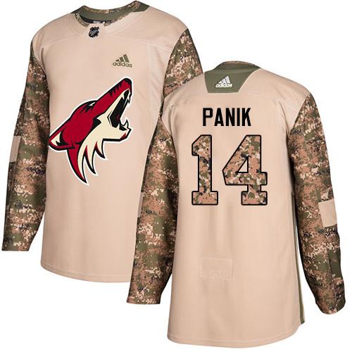 Adidas Coyotes #14 Richard Panik Camo Authentic 2017 Veterans Day Stitched NHL Jersey