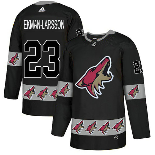Adidas Coyotes #23 Oliver Ekman Larsson Black Authentic Team Logo Fashion Stitched NHL Jersey