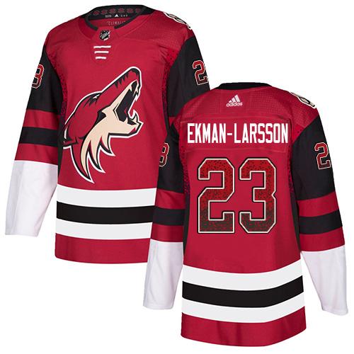 Adidas Coyotes #23 Oliver Ekman Larsson Maroon Home Authentic Drift Fashion Stitched NHL Jersey