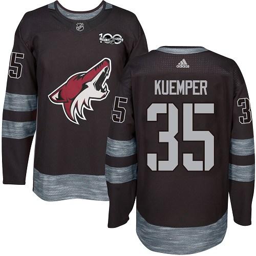 Adidas Coyotes #35 Darcy Kuemper Black 1917 to 2017 100th Anniversary Stitched NHL Jersey