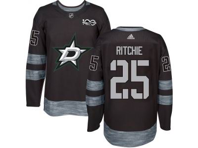 Adidas Dallas Stars #25 Brett Ritchie Black 1917-2017 100th Anniversary NHL Jersey