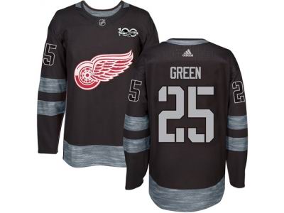Adidas Detroit Red Wings #25 Mike Green Black 1917-2017 100th Anniversary Jersey