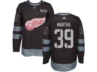 Adidas Detroit Red Wings #39 Anthony Mantha Black 1917-2017 100th Anniversary Jersey