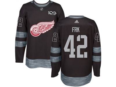 Adidas Detroit Red Wings #42 Martin Frk Black 1917-2017 100th Anniversary Jersey