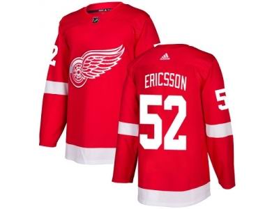 Adidas Detroit Red Wings #52 Jonathan Ericsson Red Home Jersey
